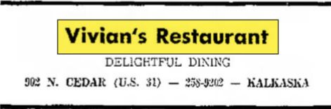 Vivians Restaurant - June 1972 Ad (newer photo)